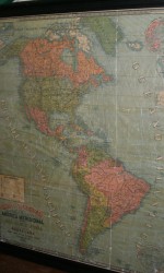 MAPA AMERICA 1898- 180X140 CM  enmarcado