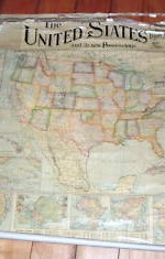 1900 wall map united states entelado- 1 x1 mts - 200 €