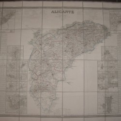 MAPA COELLO 1859 -ALICANTE 600 € ENMARCADO Y ENTELADO