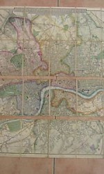 MAPA LONDRES 1856 , ENTELADO - 650 €