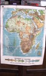 mapa africa 120 x100 , 1920 ,vegetacion -150 €