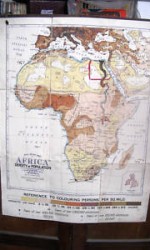 mapa africa bacon  120 x100  , 1920 - 150 €