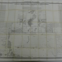 mapa atlas coello  islas marianas 1852 -110x80 cm - 400 €