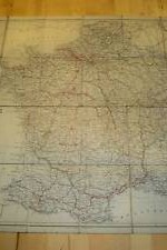 mapa entelado francia , murray `s  1890  --  240 €