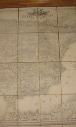 mapa españa entelado 1875 - 162 cmx 123 cm - 1.200 €